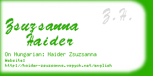 zsuzsanna haider business card